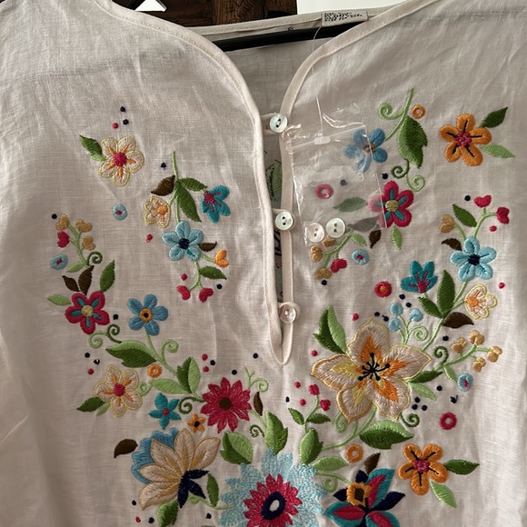 Edward Linen Blouse Large new with tags - Picture 6 of 7